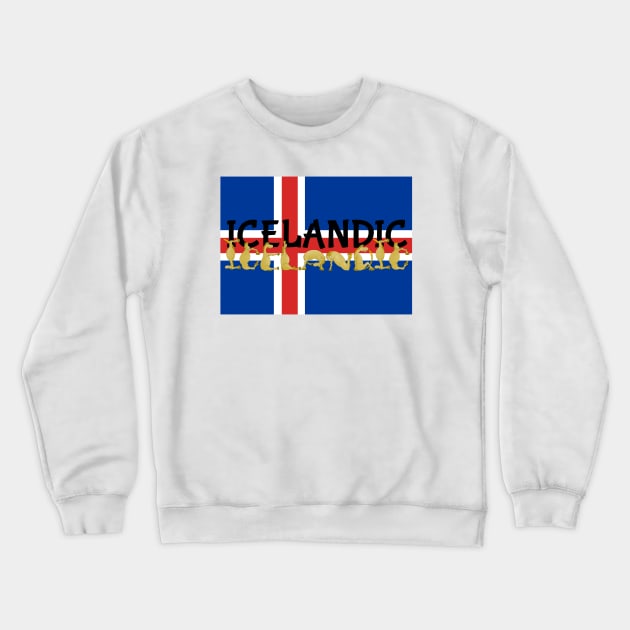 Icelandic Horses Cartoon Crewneck Sweatshirt by mailboxdisco